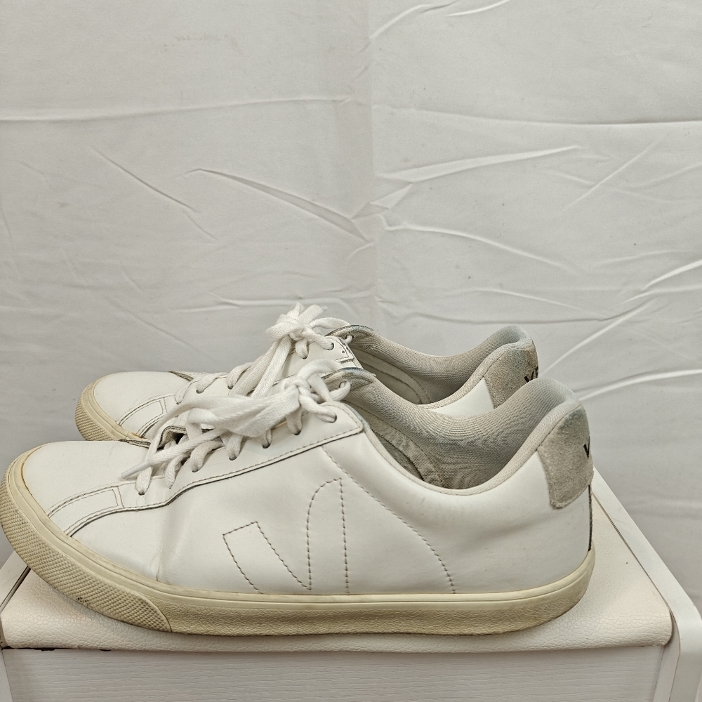 Veja Esplar White Leather Sneakers Size 9 Women's - Picture 3 of 9